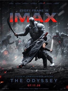 IMAX The Odyssey Movie Poster Ex clusive - Black, Red